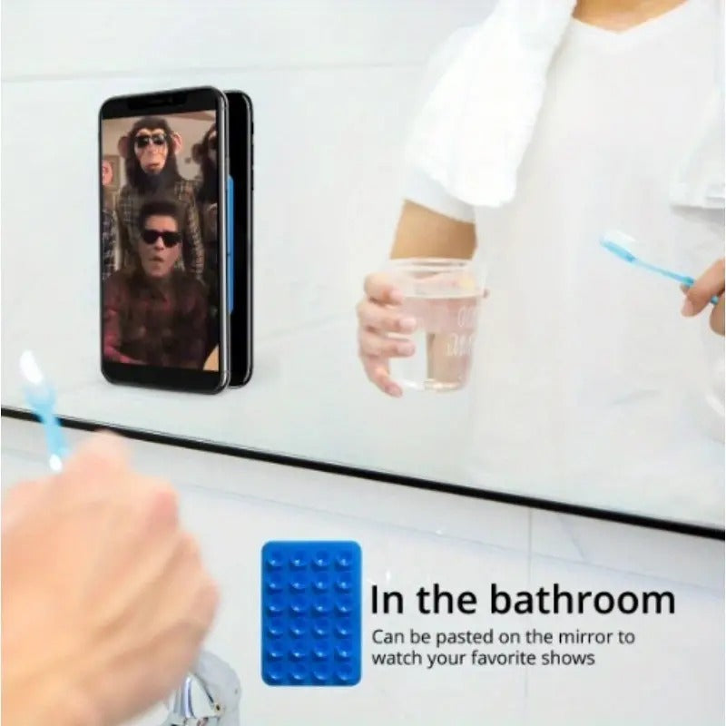 Mobile Bubble Grip | Silicone Suction Both Side Bubble Grip Cup Phone Strong Holder For Hands-Free Use | Universal Mobile Phone Stand (Random Color)