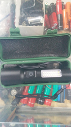 Rechargeable Flashlight With Dual Lights And Emergency Light | Powerful LED Torch With Adjustable Brightness | Ideal For Home, Camping, And Emergency Use